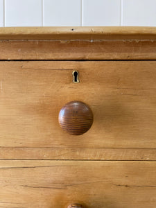 An Antique English Pine Chest of Drawers/Dresser c1890