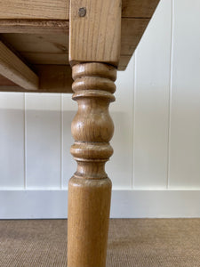 Antique English Country Oak and Pine Side Table or Desk c1890