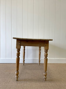 Antique English Country Oak and Pine Side Table or Desk c1890