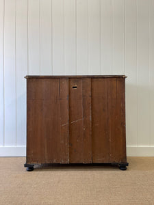 A Large English Ebonized Black Chest of Drawers Dresser on Tulip Feet c1890