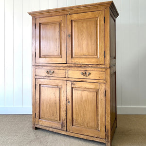 An English Georgian Linen Press Cupboard