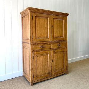 An English Georgian Linen Press Cupboard