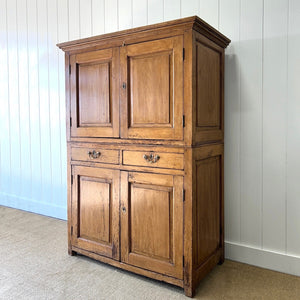 An English Georgian Linen Press Cupboard