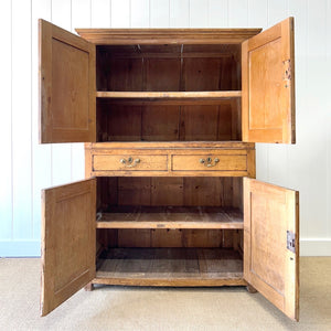 An English Georgian Linen Press Cupboard