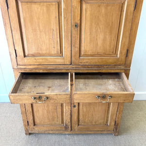 An English Georgian Linen Press Cupboard