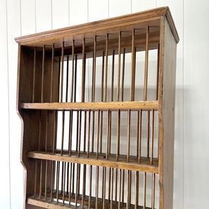 A Beautiful English Pine 19th Century Plate Rack