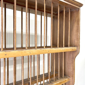 A Beautiful English Pine 19th Century Plate Rack