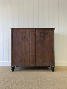 A Large English Ebonized Pine Black Chest of Drawers Dresser c1890