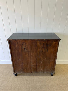 A Large English Ebonized Pine Black Chest of Drawers Dresser c1890