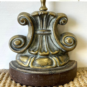 An Antique Victorian Brass Door Stop