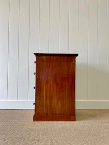 An Narrow Antique English Mahogany Chest of Drawers c1890