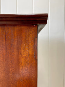 An Narrow Antique English Mahogany Chest of Drawers c1890