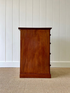 An Narrow Antique English Mahogany Chest of Drawers c1890