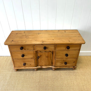 An English Country 7 Drawer Pine Buffet or Sideboard