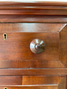 An Narrow Antique English Mahogany Chest of Drawers c1890