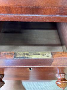 An Narrow Antique English Mahogany Chest of Drawers c1890