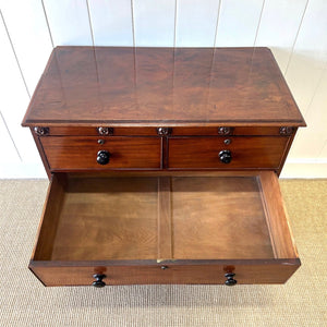 An Antique English Mahogany Chest of Drawers Dresser Tulip Feet c1890