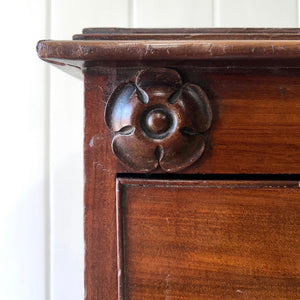 An Antique English Mahogany Chest of Drawers Dresser Tulip Feet c1890