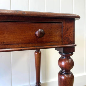 Antique English Country Mahogany Library Table Desk on Castors c1890