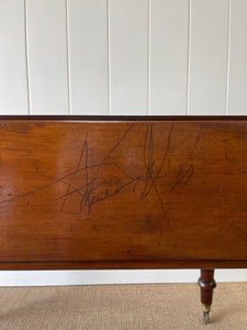 English Mahogany Drop Leaf Table on Casters c1890