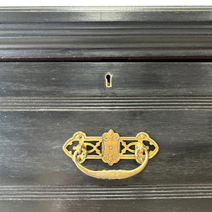 A Large Ebonized English Walnut Chest of Drawers Dresser c1890