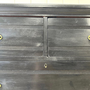 A Large Ebonized English Walnut Chest of Drawers Dresser c1890