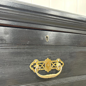 A Large Ebonized English Walnut Chest of Drawers Dresser c1890