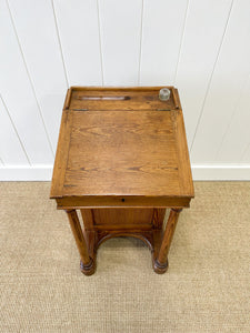 Antique English Pitch Pine Clerk's Desk c1880