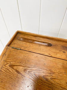 Antique English Pitch Pine Clerk's Desk c1880