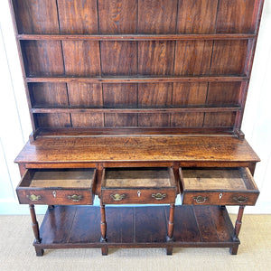 An Antique Oak 18th Century Kitchen Dresser