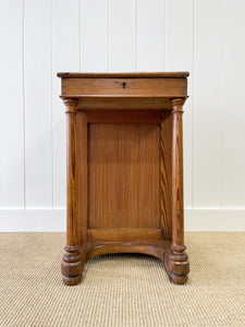 Antique English Pitch Pine Clerk's Desk c1880