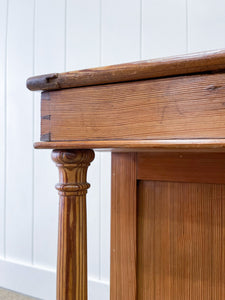 Antique English Pitch Pine Clerk's Desk c1880