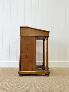 Antique English Pitch Pine Clerk's Desk c1880