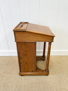 Antique English Pitch Pine Clerk's Desk c1880