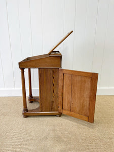 Antique English Pitch Pine Clerk's Desk c1880