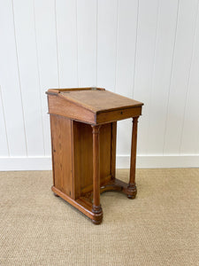 Antique English Pitch Pine Clerk's Desk c1880