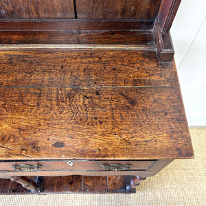 An Antique Oak 18th Century Kitchen Dresser