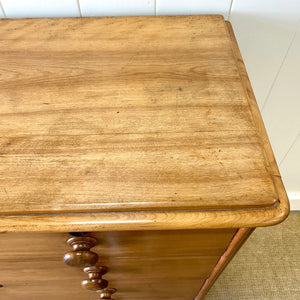 A 19th Century English Chestnut Chest of Drawers/Dresser with Tulip Feet