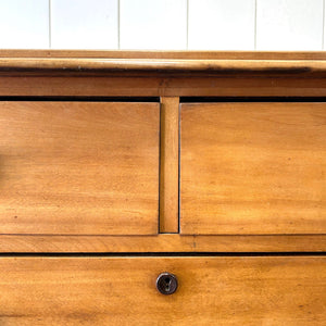 A 19th Century English Chestnut Chest of Drawers/Dresser with Tulip Feet