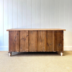 A Large English Country 7 Drawer Pine Buffet or Sideboard