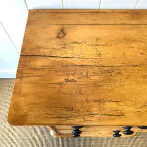 A Large English Country 7 Drawer Pine Buffet or Sideboard