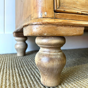 A Large English Country 7 Drawer Pine Buffet or Sideboard