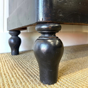 A Tall Ebonized Antique English Chest of Drawers/Dresser