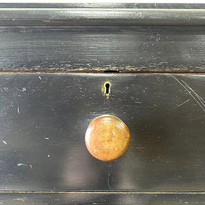 A Tall Ebonized Antique English Chest of Drawers/Dresser