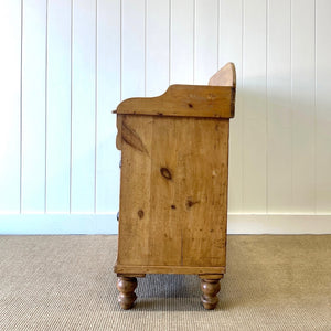 An English Pine Chest of Drawers with Gallery c1880