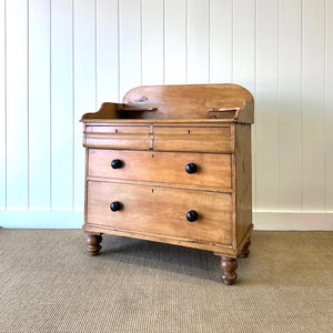 An English Pine Chest of Drawers with Gallery c1880