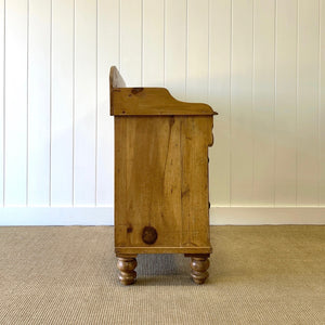 An English Pine Chest of Drawers with Gallery c1880