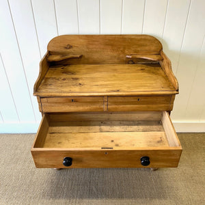 An English Pine Chest of Drawers with Gallery c1880