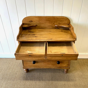 An English Pine Chest of Drawers with Gallery c1880