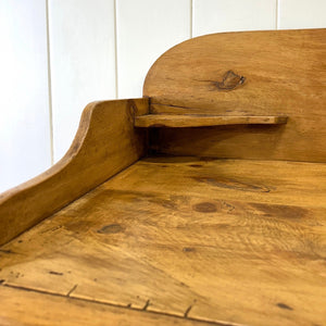 An English Pine Chest of Drawers with Gallery c1880